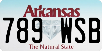 AR license plate 789WSB