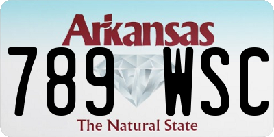 AR license plate 789WSC