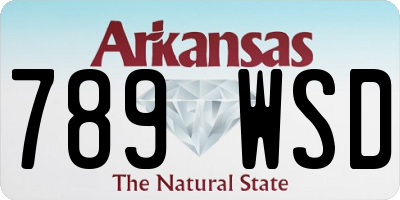 AR license plate 789WSD
