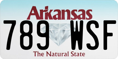 AR license plate 789WSF