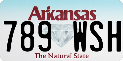 AR license plate 789WSH