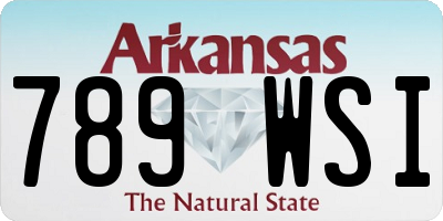 AR license plate 789WSI