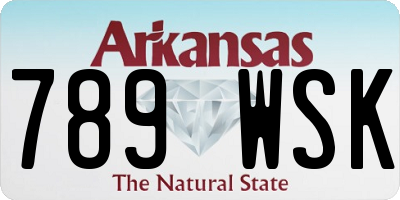 AR license plate 789WSK
