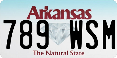 AR license plate 789WSM