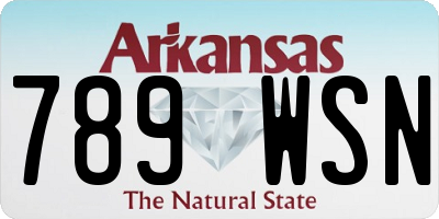 AR license plate 789WSN