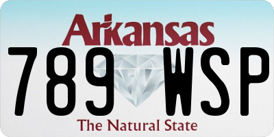 AR license plate 789WSP