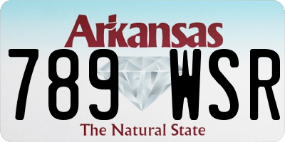 AR license plate 789WSR
