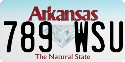 AR license plate 789WSU
