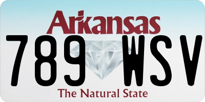 AR license plate 789WSV