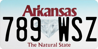 AR license plate 789WSZ