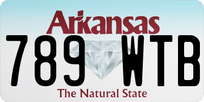 AR license plate 789WTB