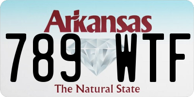 AR license plate 789WTF