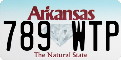 AR license plate 789WTP