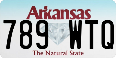AR license plate 789WTQ