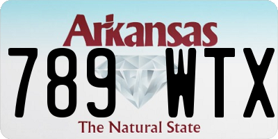 AR license plate 789WTX