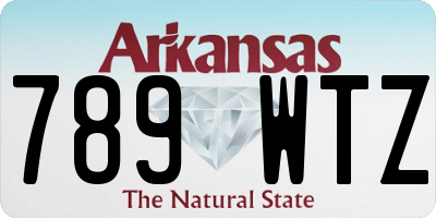 AR license plate 789WTZ