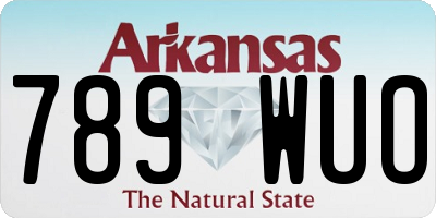 AR license plate 789WUO