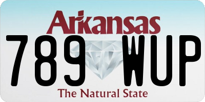 AR license plate 789WUP