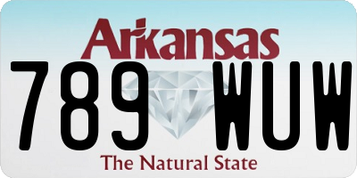 AR license plate 789WUW