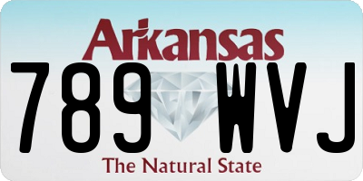 AR license plate 789WVJ