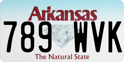 AR license plate 789WVK