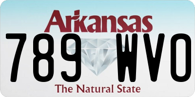 AR license plate 789WVO