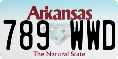 AR license plate 789WWD