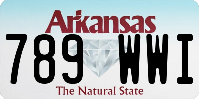 AR license plate 789WWI