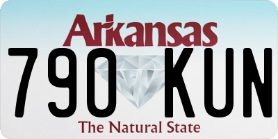 AR license plate 790KUN