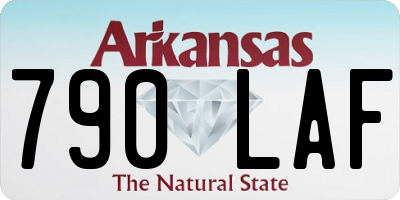 AR license plate 790LAF