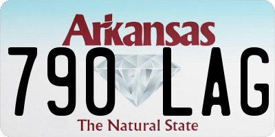 AR license plate 790LAG