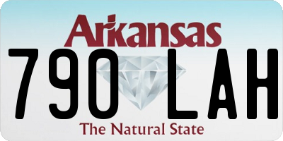 AR license plate 790LAH