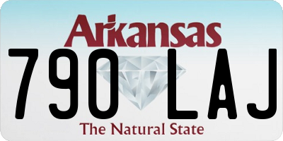 AR license plate 790LAJ