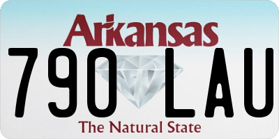 AR license plate 790LAU