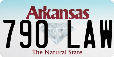 AR license plate 790LAW