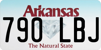 AR license plate 790LBJ