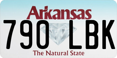 AR license plate 790LBK