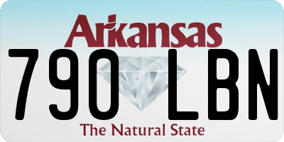 AR license plate 790LBN