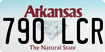 AR license plate 790LCR