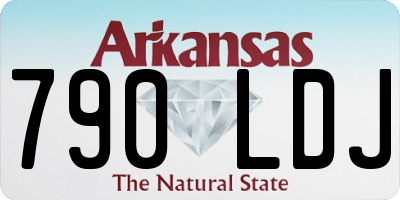 AR license plate 790LDJ