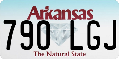 AR license plate 790LGJ