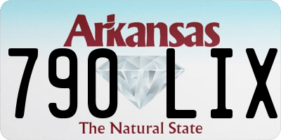 AR license plate 790LIX