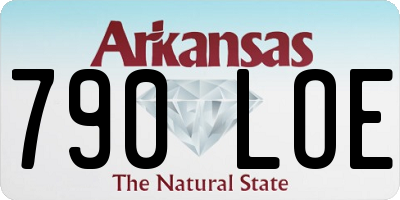 AR license plate 790LOE