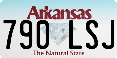 AR license plate 790LSJ