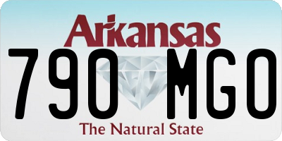 AR license plate 790MGO