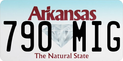 AR license plate 790MIG