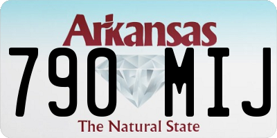 AR license plate 790MIJ