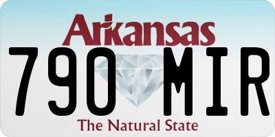 AR license plate 790MIR
