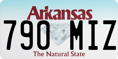 AR license plate 790MIZ