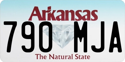 AR license plate 790MJA
